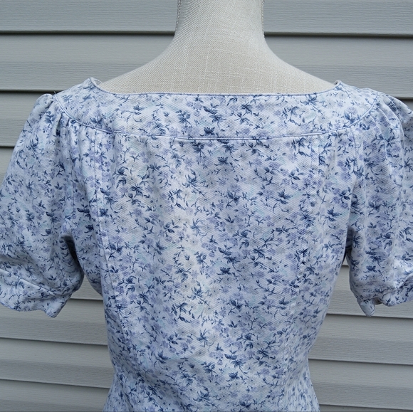 Ridiculously Adorable! 🪻Real Vintage Puff Sleeve, Button-up Denim Dress, M - Picture 8 of 9